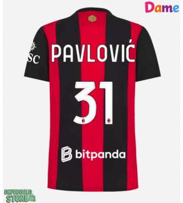 AC Milan Strahinja Pavlovic #31 Replika Hjemmebanetrøje Dame 2026-27 Kortærmet